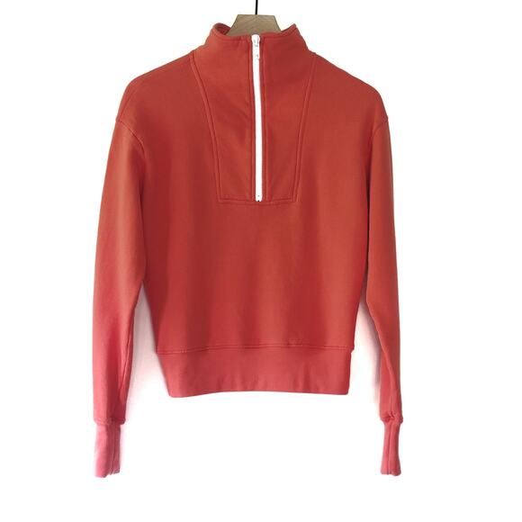 NEW Anthropologie Sundry Red Quarter-Zip Pullover - Size 2 (medium) - Picture 6 of 8